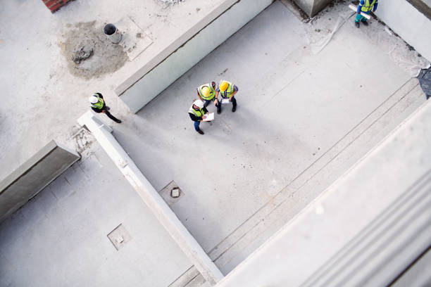 Concrete walkway installation